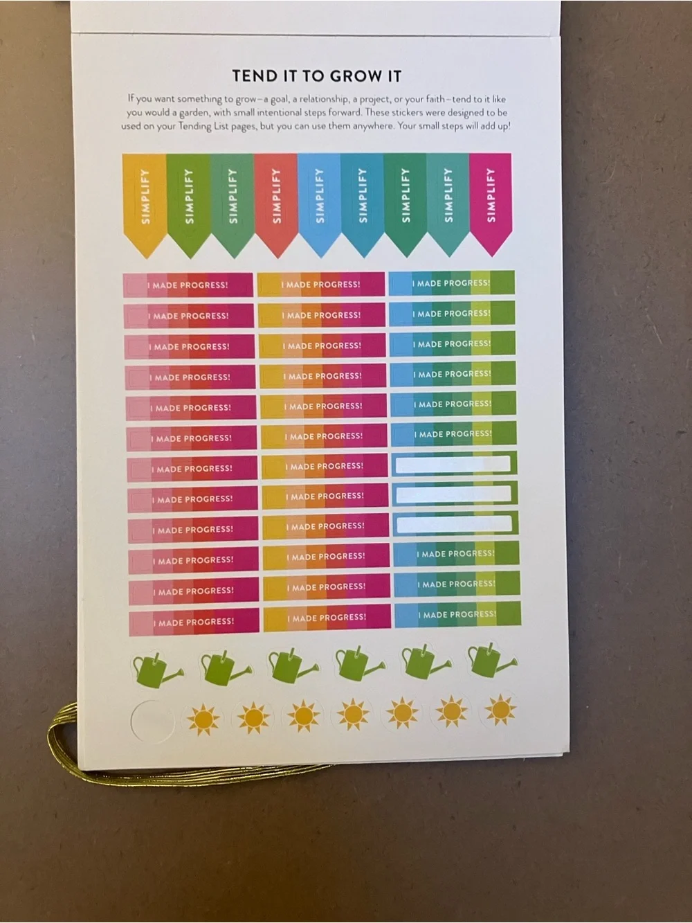 90-Day Powersheets Goal Planner - Natural Linen color + Goal Sticker Book